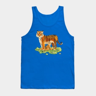 Mother and son tiger Tank Top